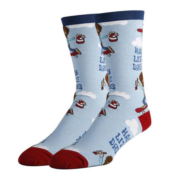 Clothing & Apparel - Premium Happy Little Dreams - Mens Crew Socks - Clothing & Apparel | MENLL